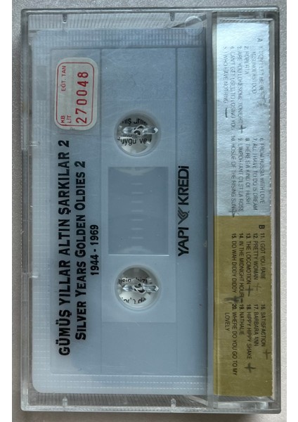 Gümüş Yıllar Altın Şarkılar 2 (1944-1969) (Orijinal Dönem Baskı Kaset) fiyatları