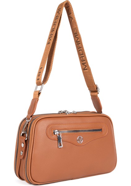 Çanta Çapraz Askılı Kadın Omuz Çantası Madame Vera MV070 Taba