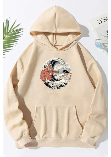 Only Trendwear Unisex Kanagawa Oki Nami Ura Baskılı Sweatshirt