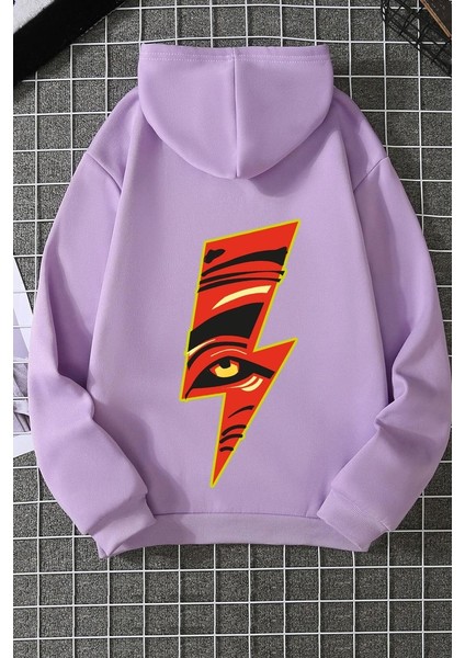 Unisex Yıldırım Baskılı Sweatshirt