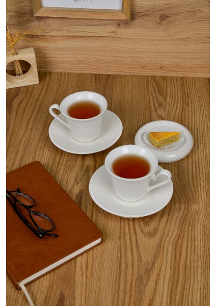 Nükte 4 Parça 2 Kişilik Porselen Çay Fincan Takımı modelleri