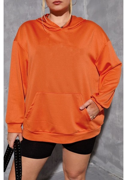 Unisex Pamuk Şardonlu Kapüşonlu Sweatshirt