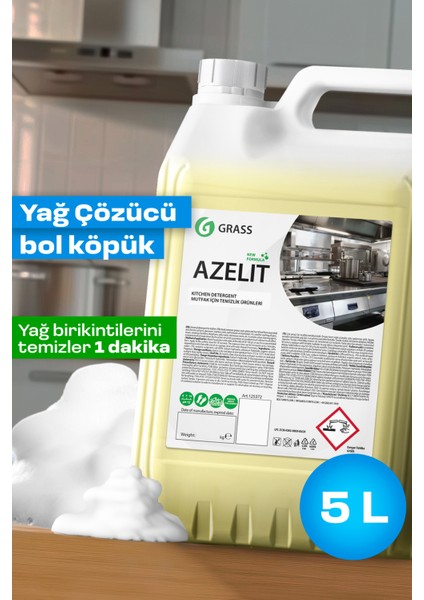 Azelit Gel 5,6kg: Yağ ve Kir Çözücü, Mutfak Temizliğinde Devrim