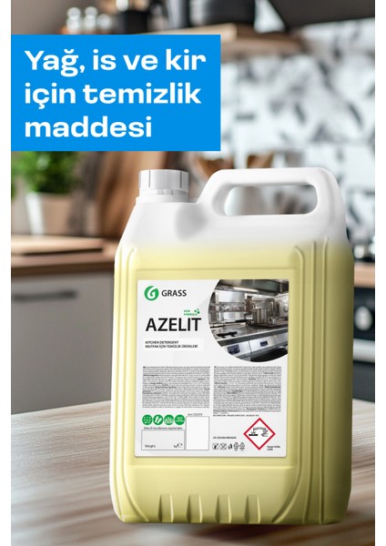 Azelit Gel 5,6kg: Yağ ve Kir Çözücü, Mutfak Temizliğinde Devrim