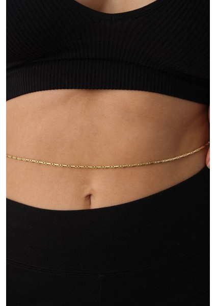 Çelik Dikdörtgen Kare Bel Zinciri Günlük Kullanıma Uygun Kutu Dikdörtgen Zincir 60-75CM 2mm