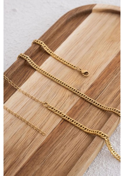 Çelik Almak Gurmet Vücut Zinciri 3mm Denizde Yazın Günlük Kullanıma Uygun Kararmaz 60,25,60+15CM modelleri