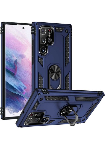 Galaxy S22 Ultra Uyumlu Zore Vega Kılıf-Mavi