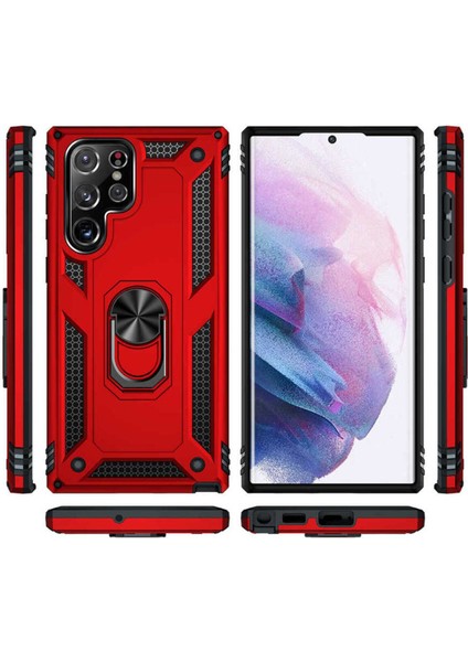 Galaxy S22 Ultra Uyumlu Zore Vega Kılıf-Mavi