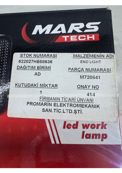M720541 Headlight LED 32W 16 Diodes 110*110*60 Mars M720541