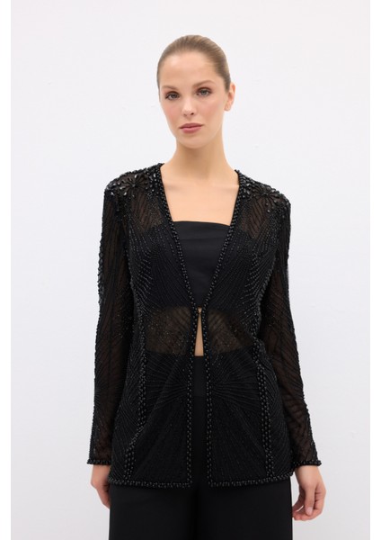 Işleme Ceket Siyah 119L9325000