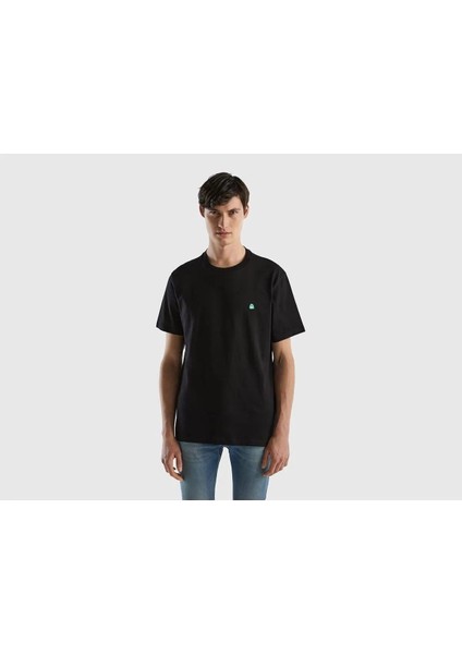 Erkek Benetton Logolu Bisiklet Yaka T-Shirt BEN.3MI5J1AF7