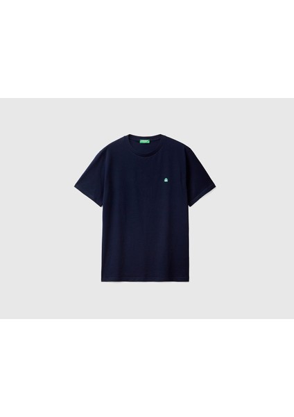 Erkek Benetton Logolu Bisiklet Yaka T-Shirt BEN.3MI5J1AF7