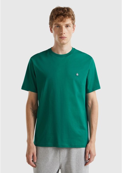 Erkek Benetton Logolu Bisiklet Yaka T-Shirt BEN.3MI5J1AF7