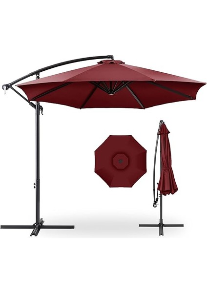 3 mt Full Demir Bahçe Şemsiyesi, Havuz Şemsiyesi, Teras Şemsiyesi, Büyük Şemsiye, Yandan Kollu Şemsiye, Parasol Şemsiye