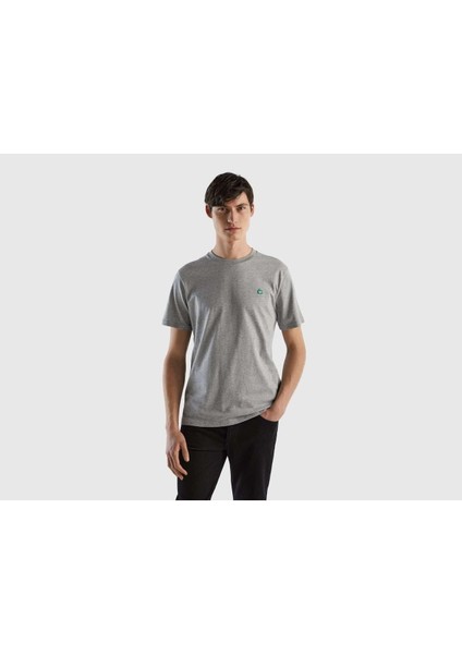 Erkek Benetton Logolu Bisiklet Yaka T-Shirt BEN.3MI5J1AF7