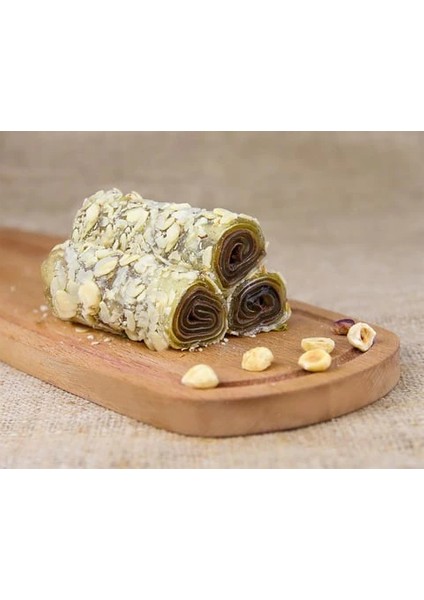 File Fındık Kaplı Limon Aromalı Sürme Kakao Fındık Kremalı Sarma Lokum