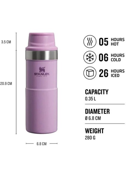 Termos The Trigger-Action Travel Mug 0.35L / 12oz Lilac Gloss fırsatları