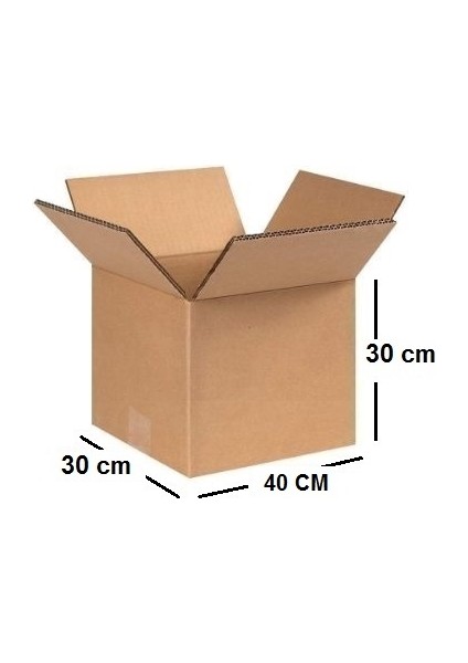 Ambalaj Markt Çift Oluklu Taşıma Kolisi 40x30x30 Cm Esmer Bc Dalga 10 Adet
