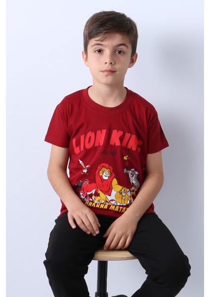 Erkek Çocuk Tshirt Lion Baskılı Bisiklet E1