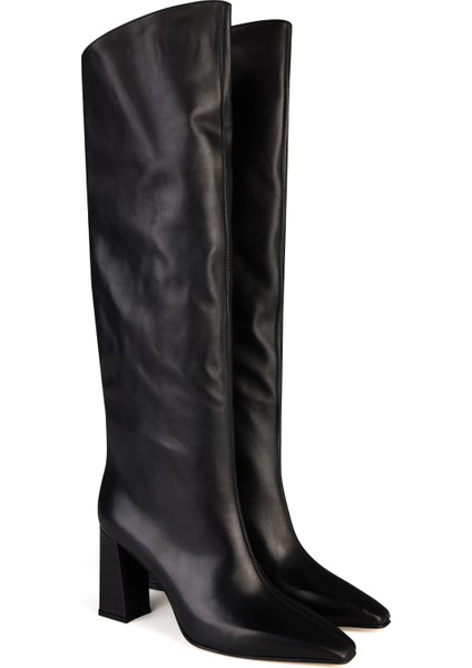 Deri Uzun Çizme Siyah 12243306001