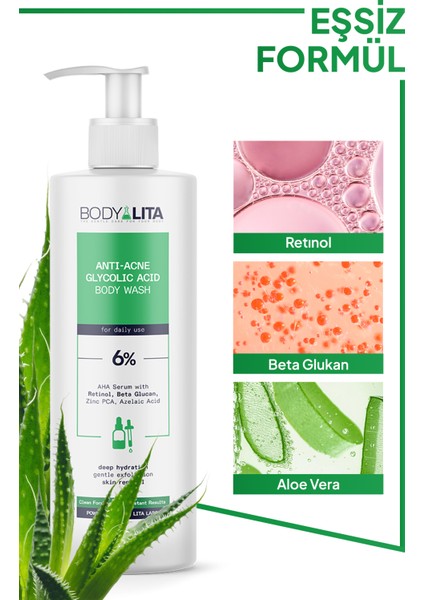 Anti-Acne Vücut Şampuanı %6 Serum Içerikli Acne Karşıtı Duş Jeli fiyatları
