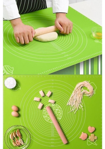 Ölçekli Silikon Hamur Açma Matı Büyük Boy Silikon Hamur Açma Matı 50X40 cm Hamur Ölçekli fiyatları