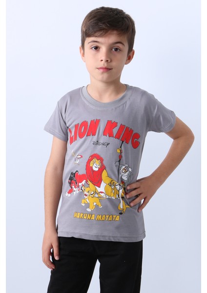 Erkek Çocuk Tshirt Lion Baskılı Bisiklet E1