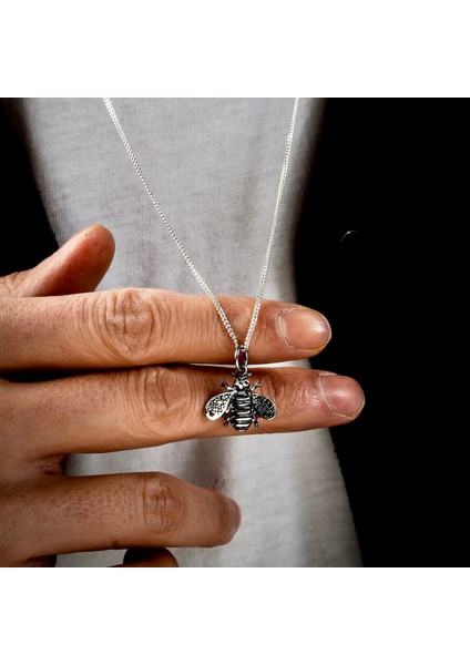 Gümüş Arı Kolye 925 Ayar Gümüş Arı Figürlü Küçük Boy Unisex Kolye fiyatları