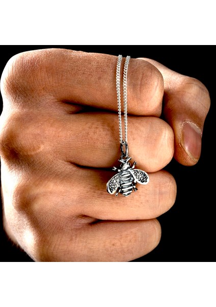 Gümüş Arı Kolye 925 Ayar Gümüş Arı Figürlü Küçük Boy Unisex Kolye indirimleri