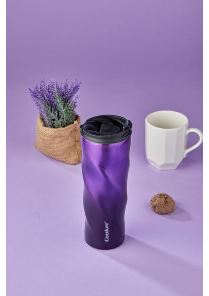 500 ml Çift Katmanlı Paslanmaz Çelik Sızdırmaz Termos – 6 Saat Sıcak, 12 Saat Soğuk, Kaymaz Tabanlı Çay,kahve