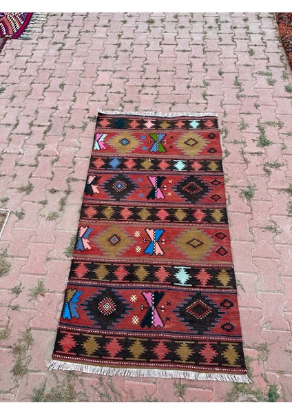 100 x 180 cm Türk Vintage Halı, El Dokuma Yün Anadolu Halısı, Harika Antika Kilim, Moroccan Stili Halı fiyatları