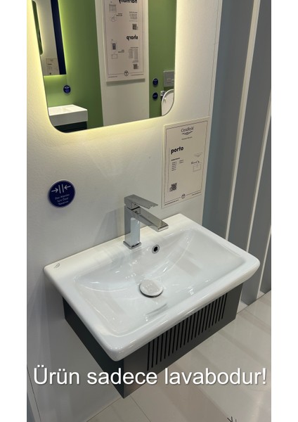 Seramik Cerastyle Porto 65 x 38 cm Etajerli Lavabo