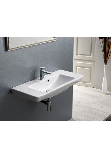 Seramik Cerastyle Porto 65 x 38 cm Etajerli Lavabo modelleri