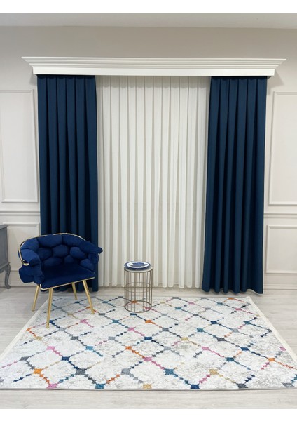 Krem-Gri Renk Kabartmalı Görünüm Lateks Deri Taban Halı