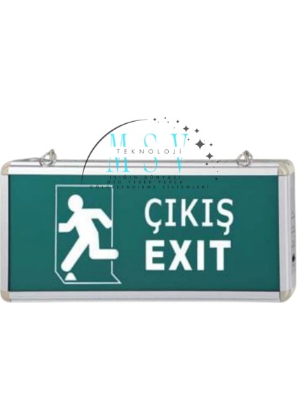 3W Şarjlı LED Aydınlatmalı Exit Acil Çıkış Tabelası
