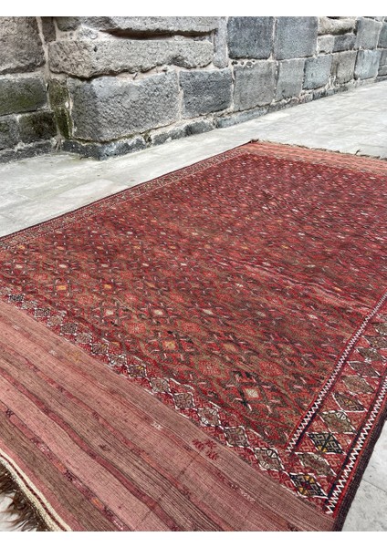 192X345 cm Büyük Boy Vintage Türk Halısı, El Dokuma Benzersiz Desenli Büyük Alan Halısı, Harika Kondisyonlu Halı fiyatları