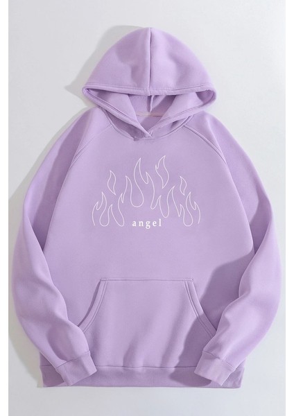 Only Trendwear Unisex White Angel Fire Sweatshirt