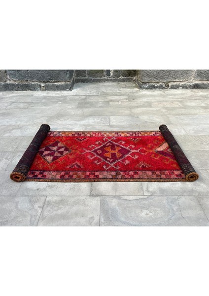86 x 281 cm Uzun Yolluk, El Dokuma Nadir Desenli Vintage Kilim, Harika Ev & Ofis Dekoru fiyatları