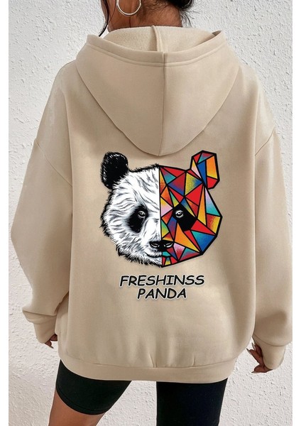 Only Trendwear Unisex Panda Sırt Baskılı Sweatshirt