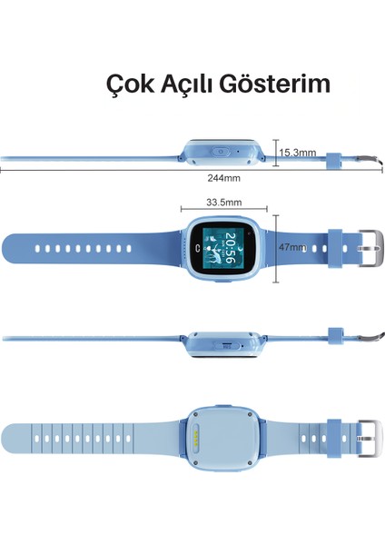 9930-M Akıllı Çocuk Takip Saati / 4G/3G/2G LTE - SİM - Wi-Fi - GPS - LBS / Anlık ve Geçmiş Konum fırsatları