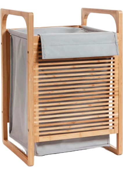 Bambu Kirli Sepetli Banyo Düzenleyici Çamaşır Sepeti JW-20290