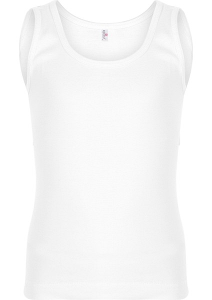 Erdem Beyaz Ribana Erkek Çocuk Atlet 3050