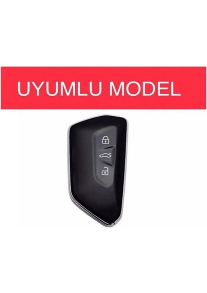 Golf 8 2021+ Caddy 2021+ Tiguan 2024 Leon Cupra Formenter Nano Anahtar Kılıfı Beyaz Gümüş Renk