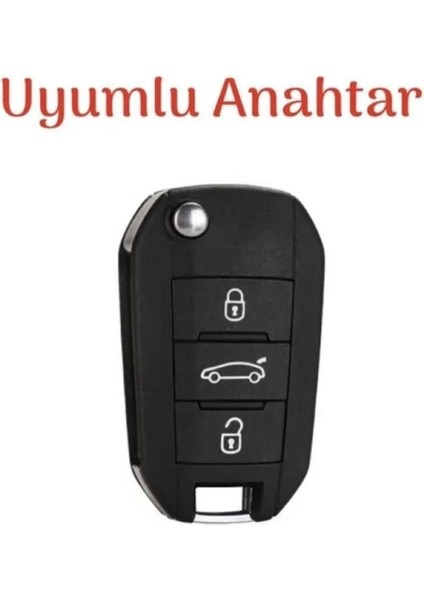 Peugeot 301 308 208 508 2008 3008 Citroen C3 C4 Opel Combo Nano Sustalı Anahtar Kılıfı Siyah Gümüş fiyatları