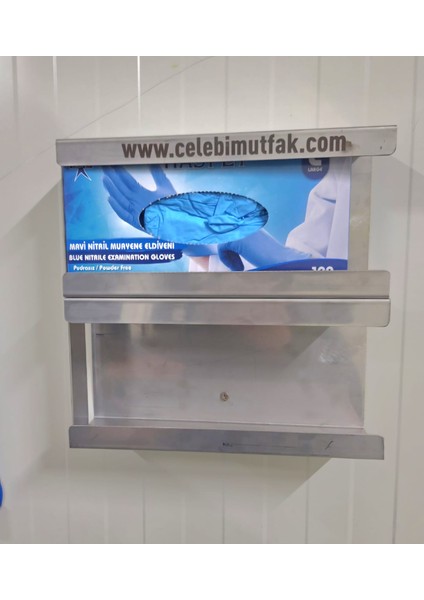 Paslanmaz Eldiven Kutusu -Dispenser Duvara Monte Eldivenlik 2'li fiyatları