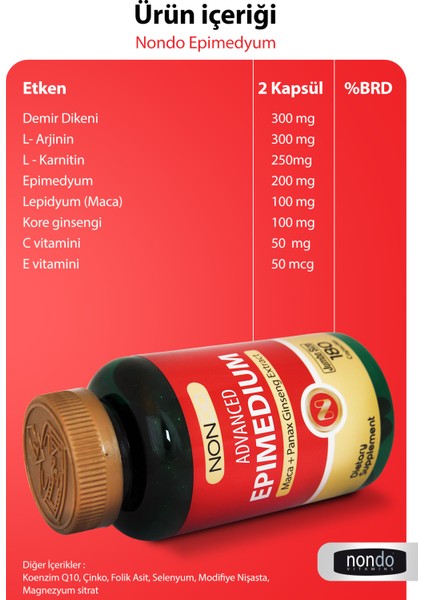 Advanced Epimedyum 180 Kapsül ( 3 Aylık Kullanım )