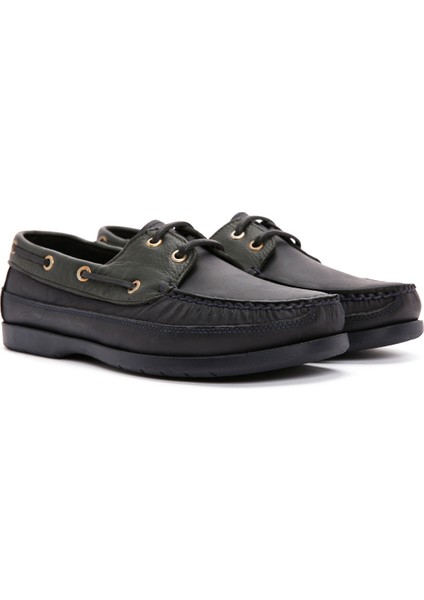 Erkek Yeşil Deri Comfort Loafer 25SFD6607M2