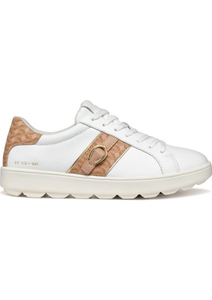 Kadın Beyaz D Spherica Ecub - 1 A - Na + Pr.sy Bağcıklı Deri Sneaker D46WEA08504C1Z8Z