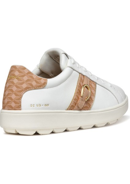 Kadın Beyaz D Spherica Ecub - 1 A - Na + Pr.sy Bağcıklı Deri Sneaker D46WEA08504C1Z8Z fırsatları