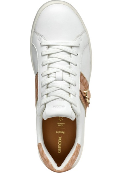 Kadın Beyaz D Spherica Ecub - 1 A - Na + Pr.sy Bağcıklı Deri Sneaker D46WEA08504C1Z8Z indirimleri